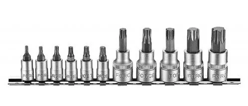 Набір біт в головці 1/4"+3/8" L32мм+L50мм TORX T10-T60 11од. Force (2111I)