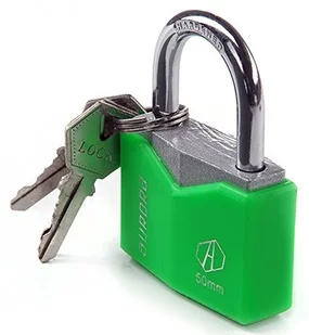 Замок навісний кольоровий 33x27x18мм англійський ключ Aurora (840026)