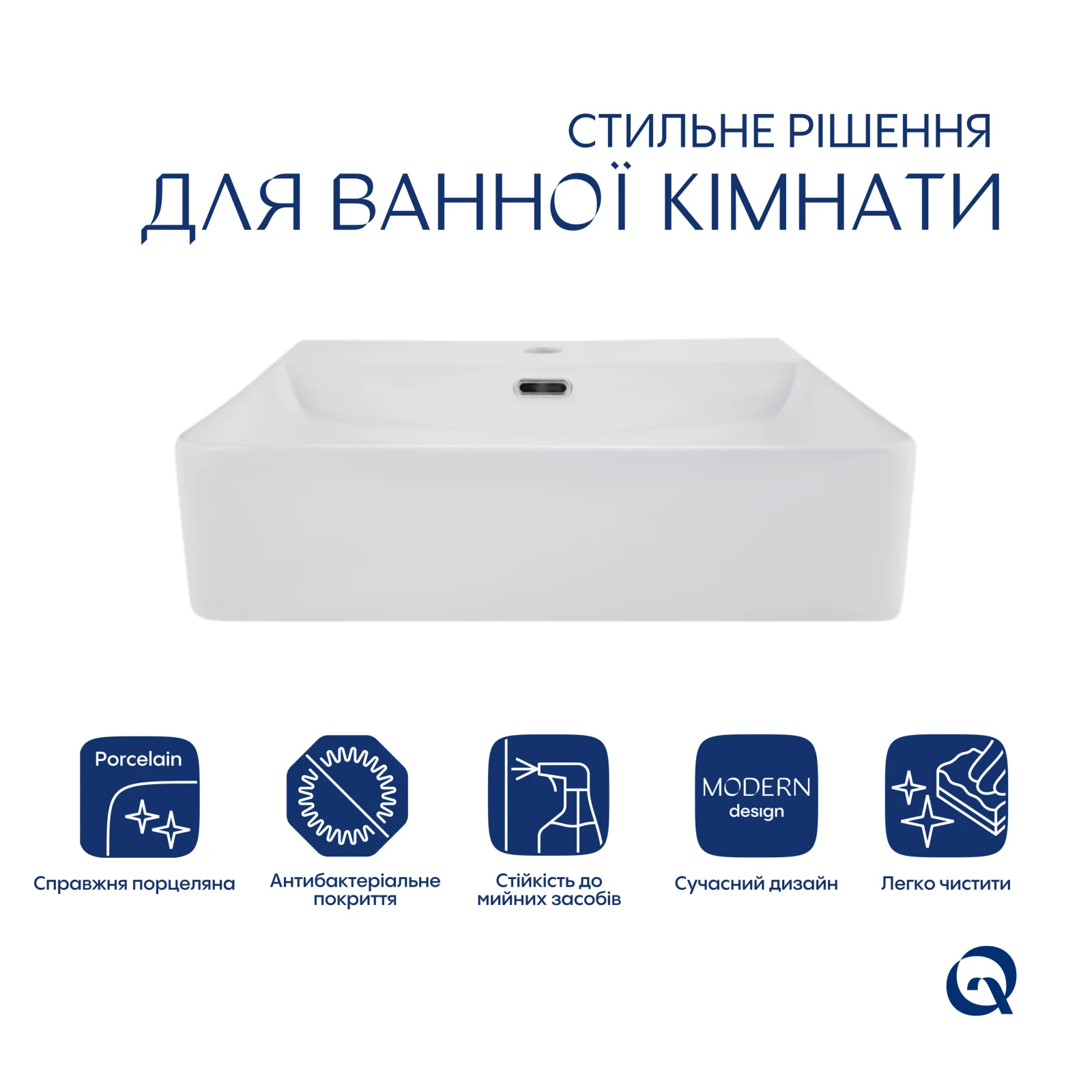 Раковина Qtap Nando LT 500х420х130 Белый - фото 3