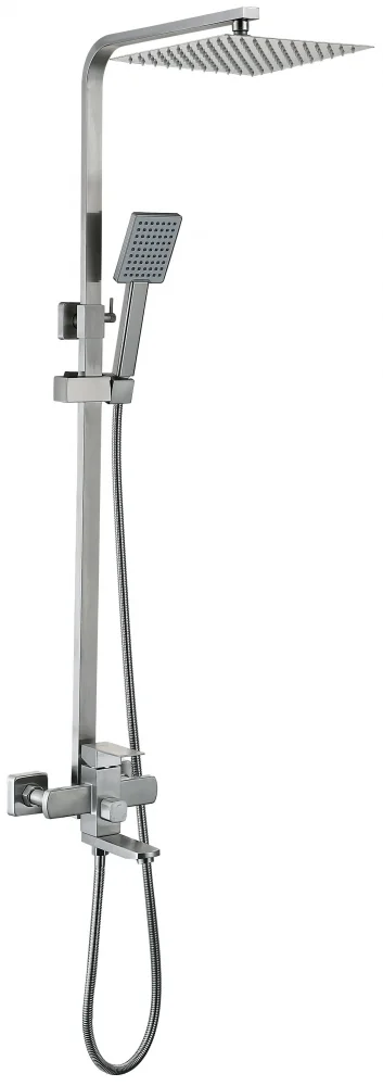 Душова система Lidz Kubis 1030 на три споживачі (з виливом) (k35) LDKUB1030NKS28538 Nickel