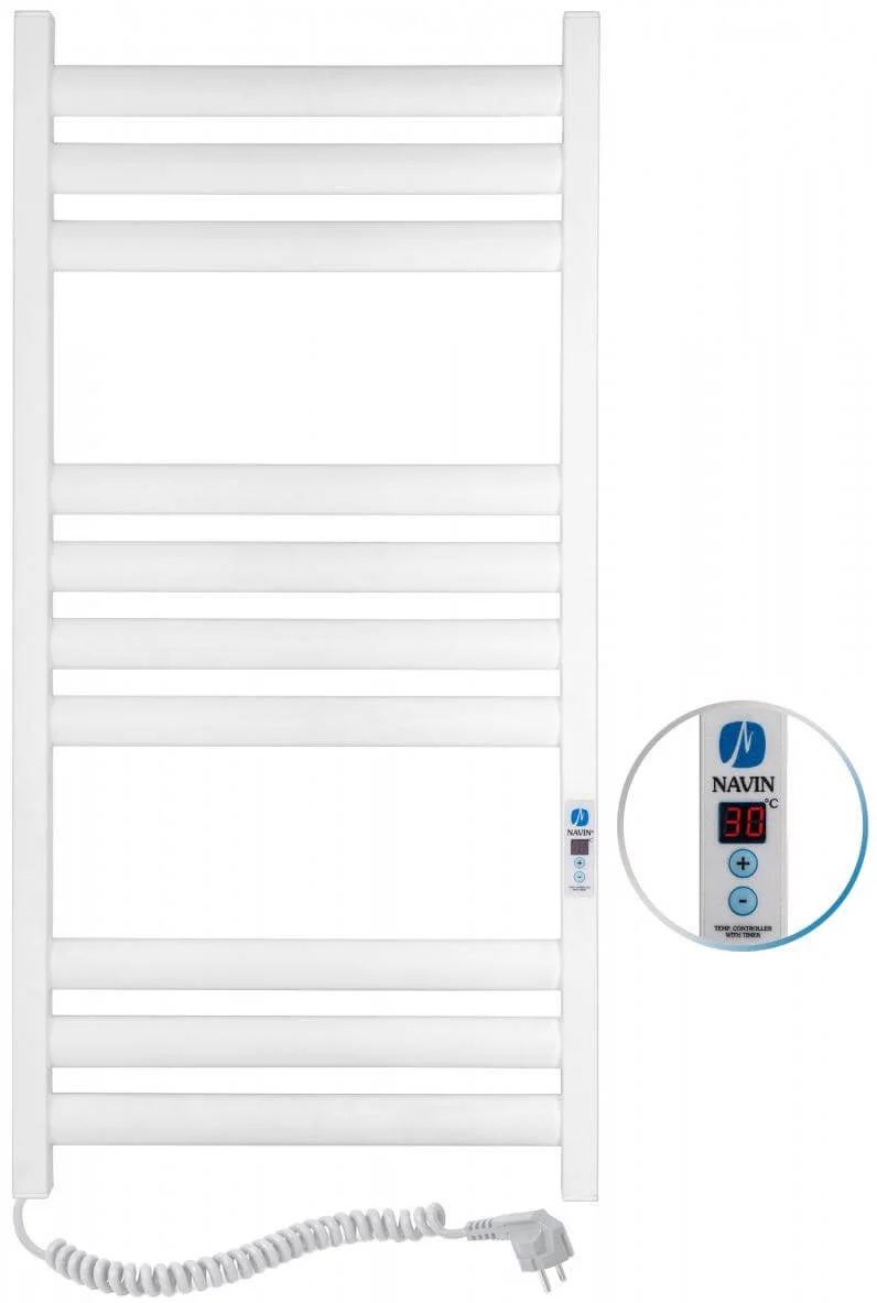 Рушникосушка електрична Navin Ellipse 500 х 1000 Digital білий оксамит
