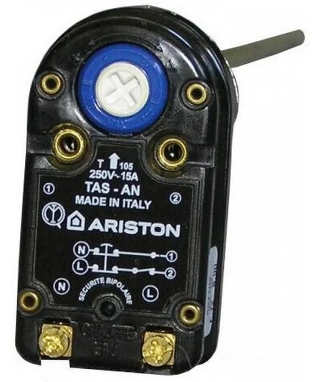 697102 Термостат з термозахистом для водонагрівачів Ariston Ti 150, 200 TAS-N 450-15A - фото 2