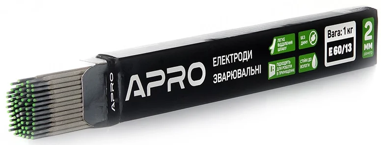 Електроди зварювальні 2мм 1кг Apro Е 60/13 (699939)