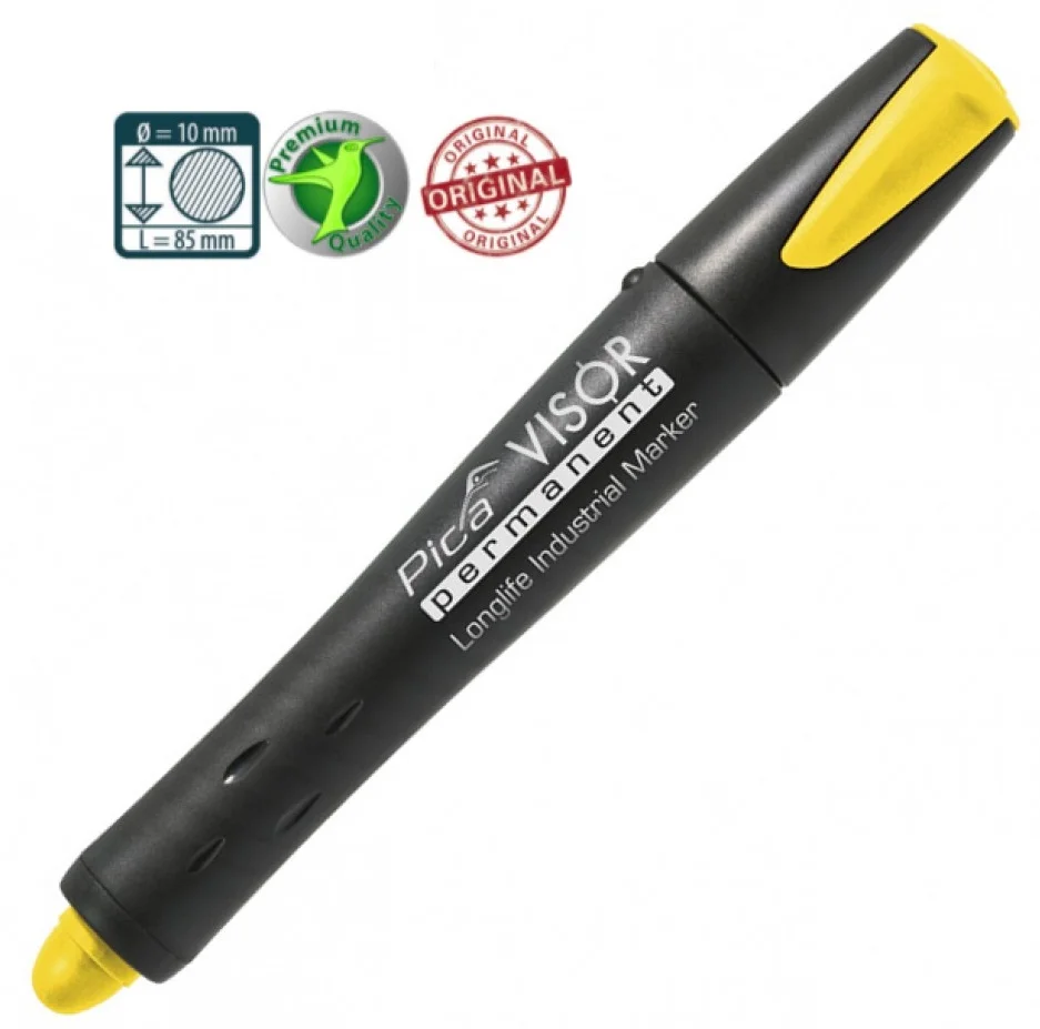 Сухий промисловий маркер перманентний Pica VISOR Жовтий (990/44)