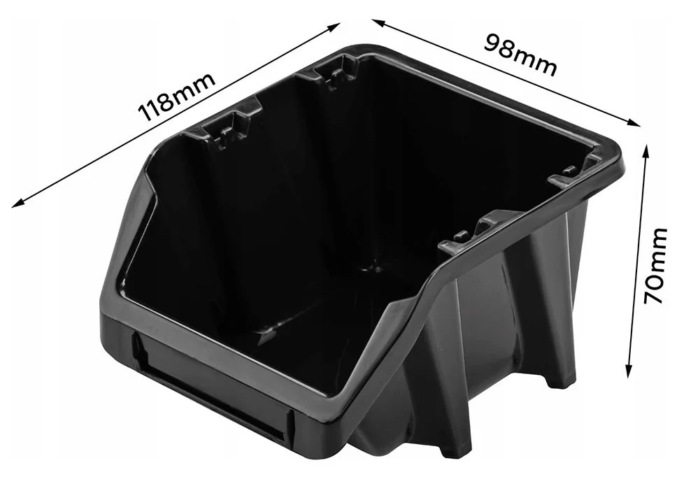 Лоток Kistenberg Binner Short 118x98x70мм чорний (KBIS12-S411)