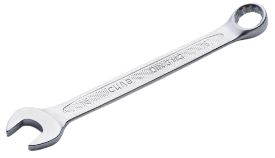 Ключ ріжково-накидний 15 мм Сила (холодний штамп DIN3113) (201915)