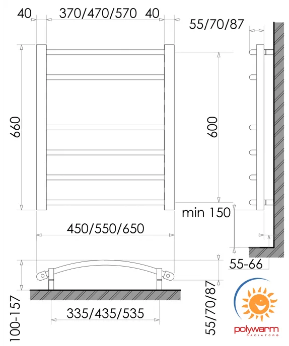Рушникосушка Polywarm Welt Sensor EG 6/65 Wi-Fi