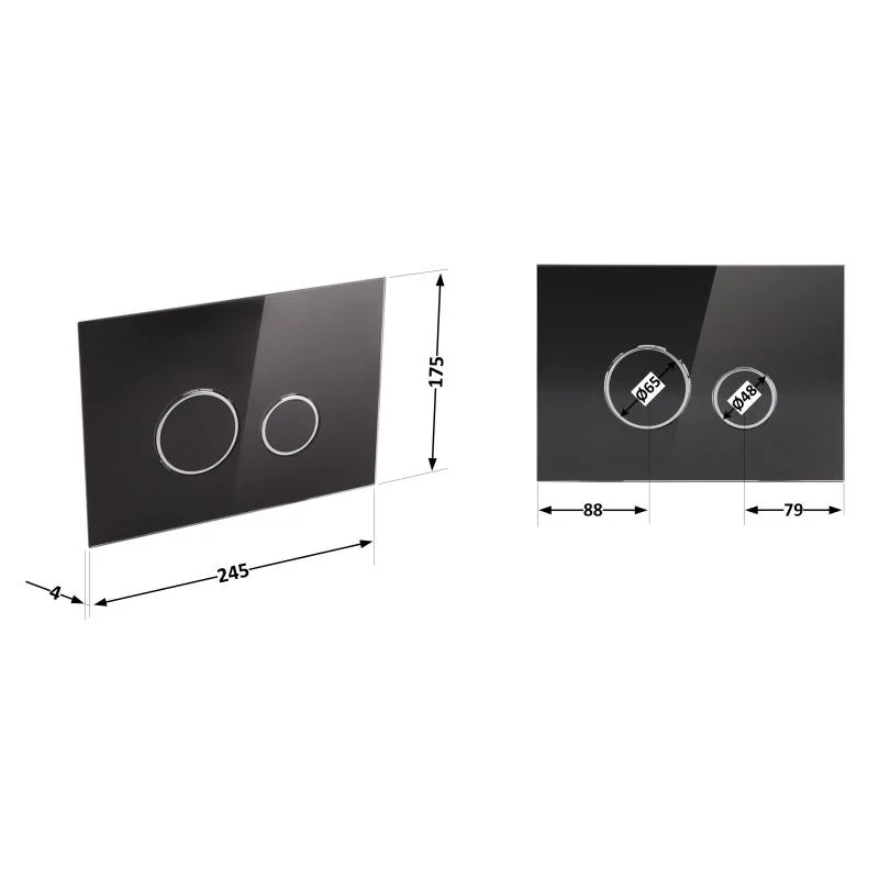 Панель змиву Qtap Nest QT0111V1163GB Чорний - фото 2