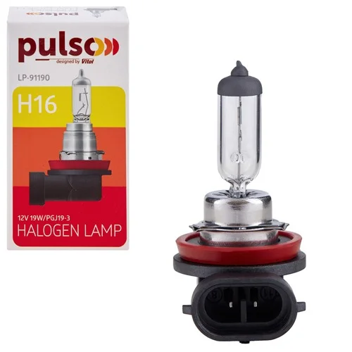 Галогенна лампа PULSO H16 12V 19W PGJ19-3 Clear Box