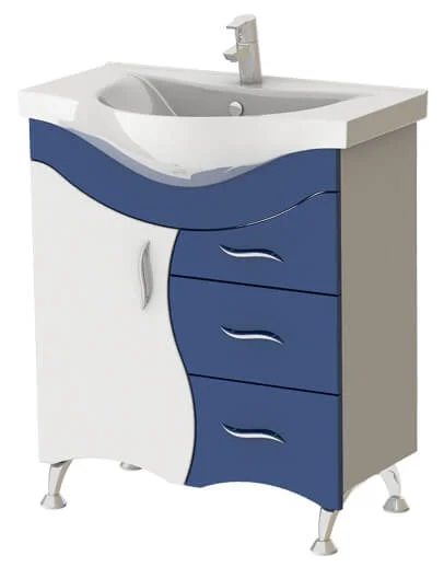 Тумба Ювента Бриз Б2-75 Б з умивальником Vittoria 75 Синій