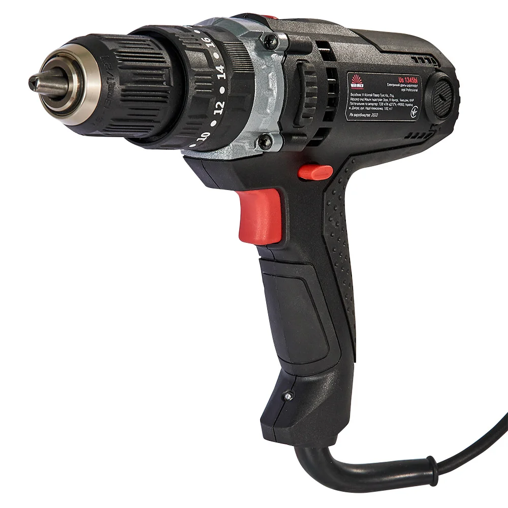 Дриль-шурупокрут електричний 45 Нм, 450 Вт, 1800 об/хв Vitals Professional Us 1345bi (176918)