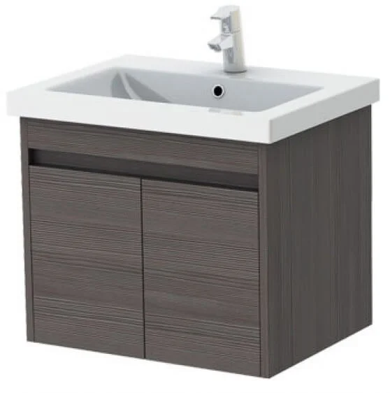 Тумба підвісна Ювента Ravenna RV-60 з умивальником Como 60 Grey-Brown