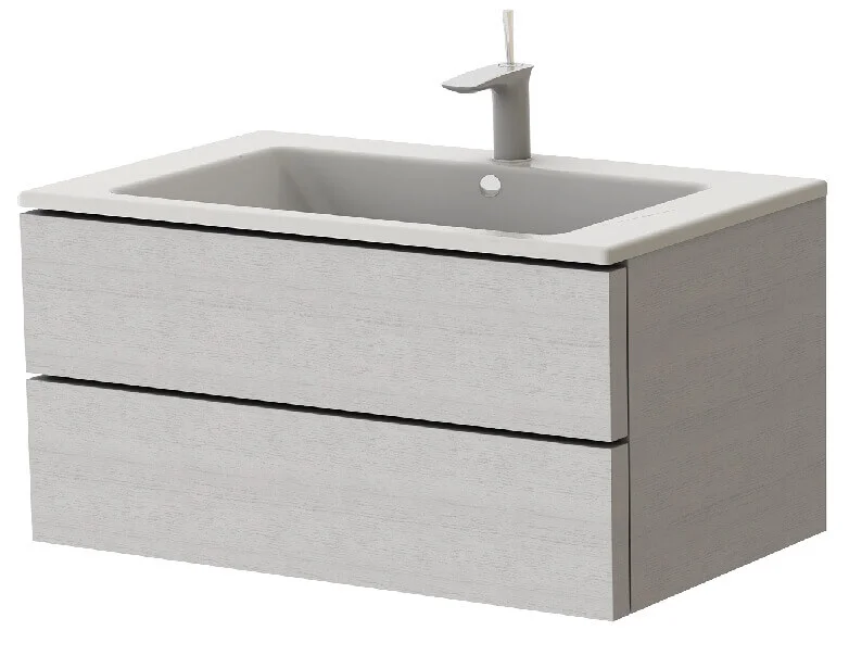 Тумба Botticelli Rimini Rm-80 з умивальником Marlen-80 Ясень білий