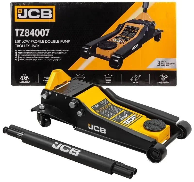 Домкрат підкатний гідравлічний низькопрофільний 3,5т JCB Tools JCB-TZ84007