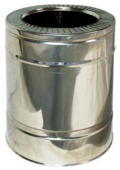 Труба димохідна утеплена L=0,25 м стінка 1 мм (нерж/нерж)