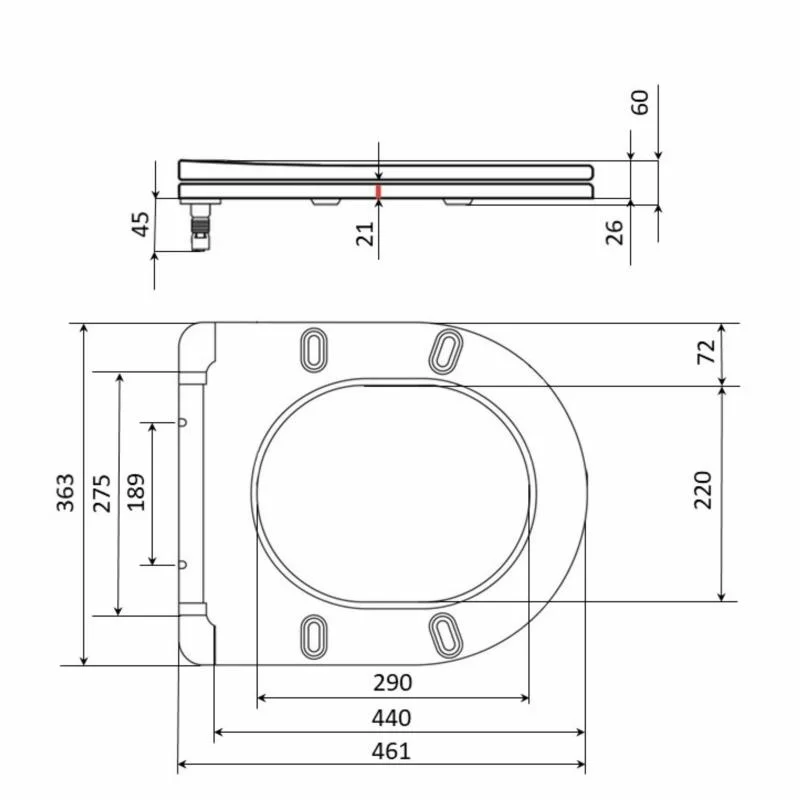 Сидіння для унітаза Qtap Robin 520, Scorpio 520 QTSC179W48916 (Slim, Duroplast, Soft-close, MagLock) - фото 2