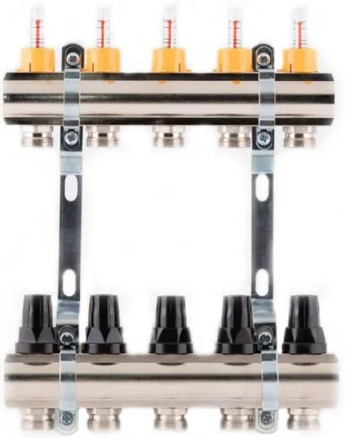 Колектор латунний SD Forte з витратоміром 1"х11 SF001W11