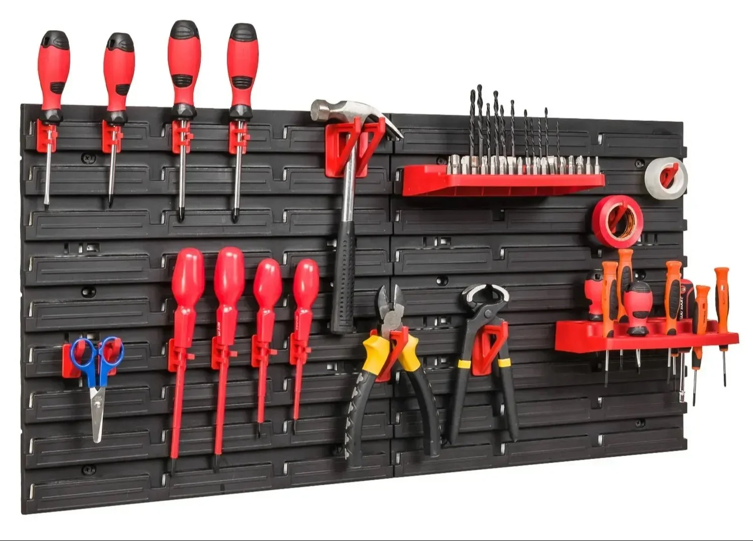 Панель навісна для інструментів 78х39см з подвійною поличкою та тримачами Kistenberg MIX598