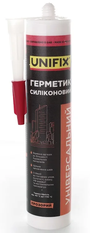 Герметик силіконовий універсальний 280 мл Unifix Прозорий (951261)