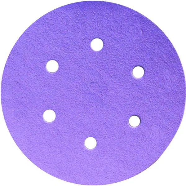 Шліфувальний круг на липучці Ø 150мм WorkMan Ceramic 6 отворів