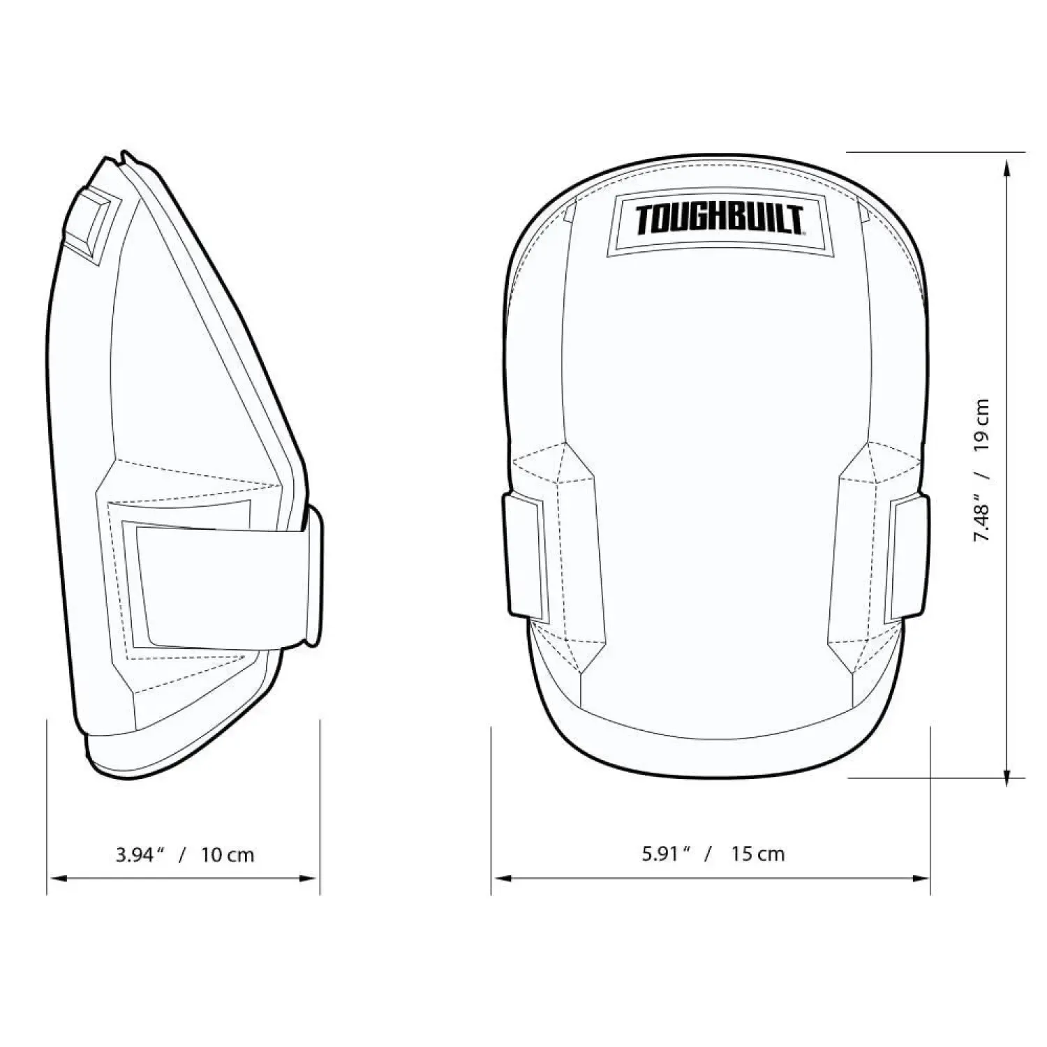 Наколінники ультралегкі ToughBuilt з лінії 2 в 1 (TB-KP-101)