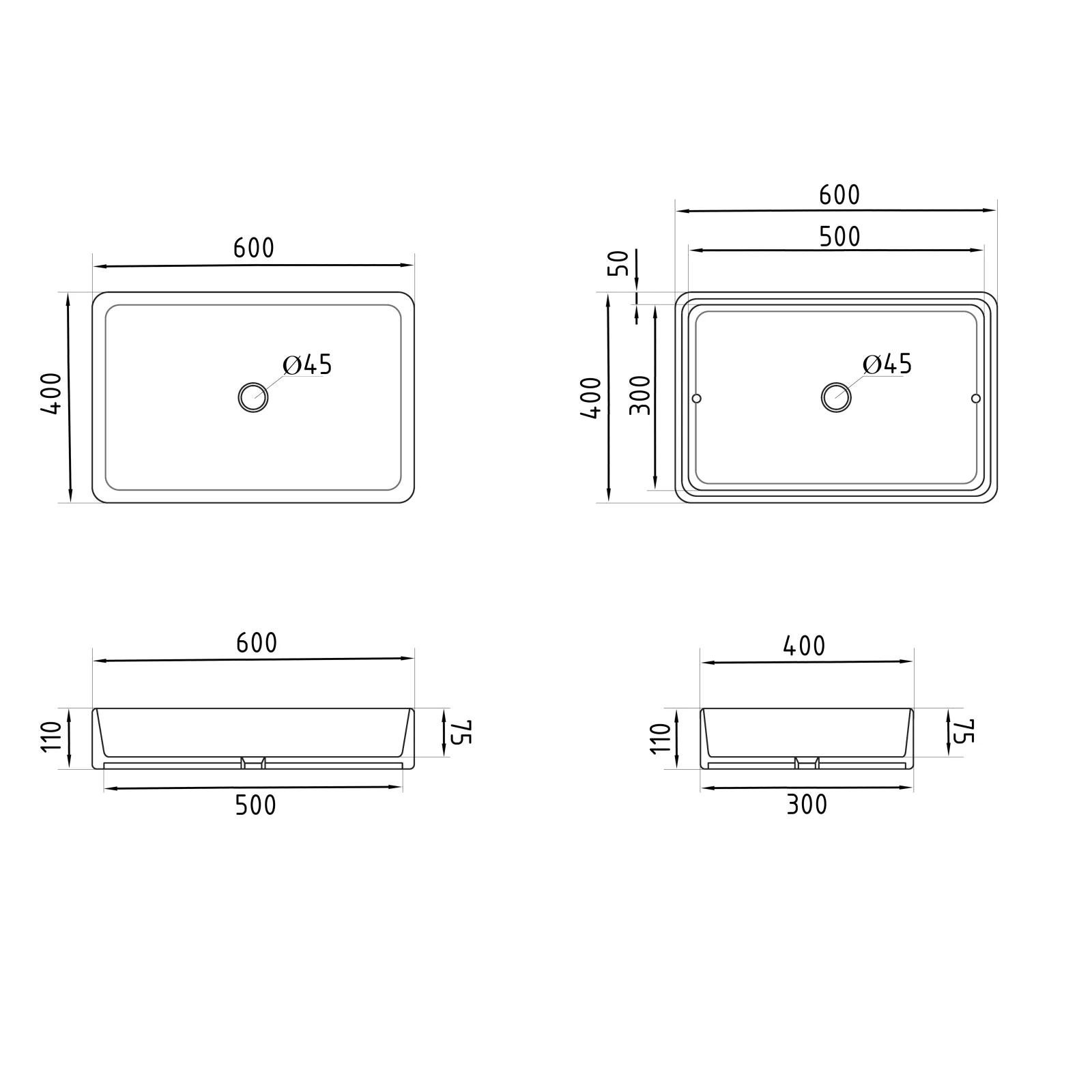Раковина-чаша Qtap Tern 600x400x110 Белый - фото 2