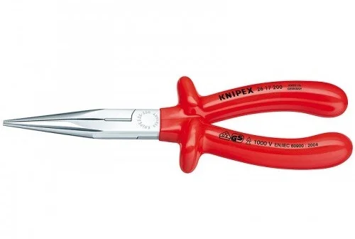 Плоскогубці з ріжучими крайками та зануреною ізоляцією Knipex L=200 мм (26 17 200)