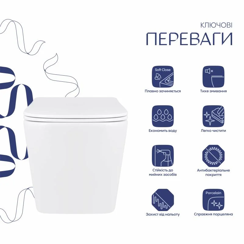 Унитаз подвесной Qtap Tern Ultra Quiet QT17332303AW (Soft-close) - фото 3