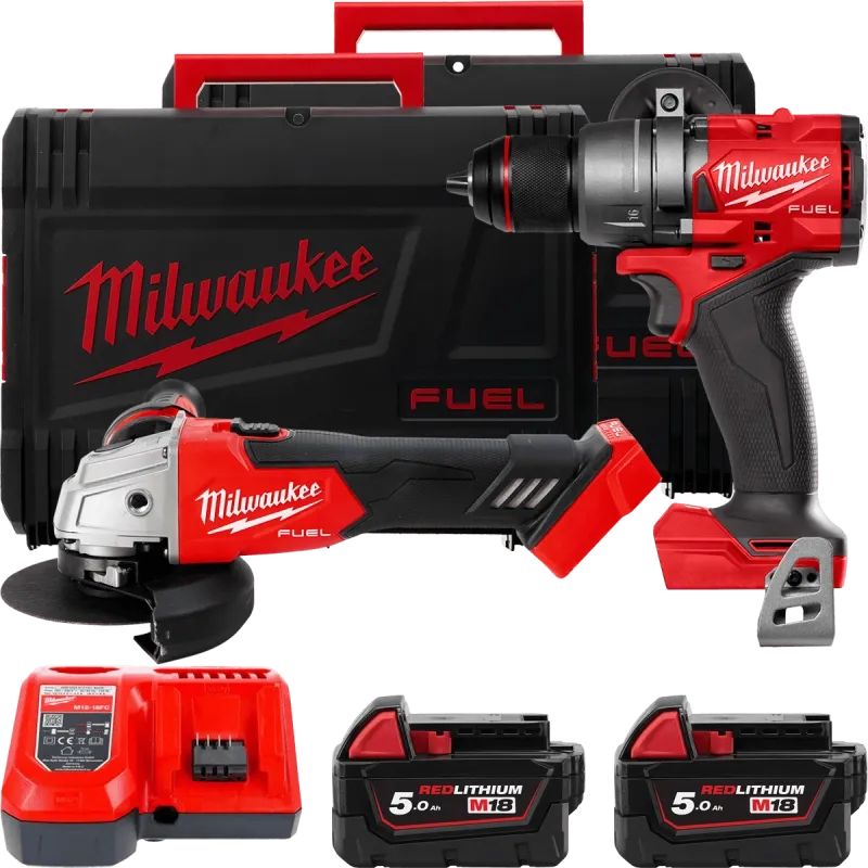 Набор Milwaukee M18 FPP2E3-502X: дрель + болгарка