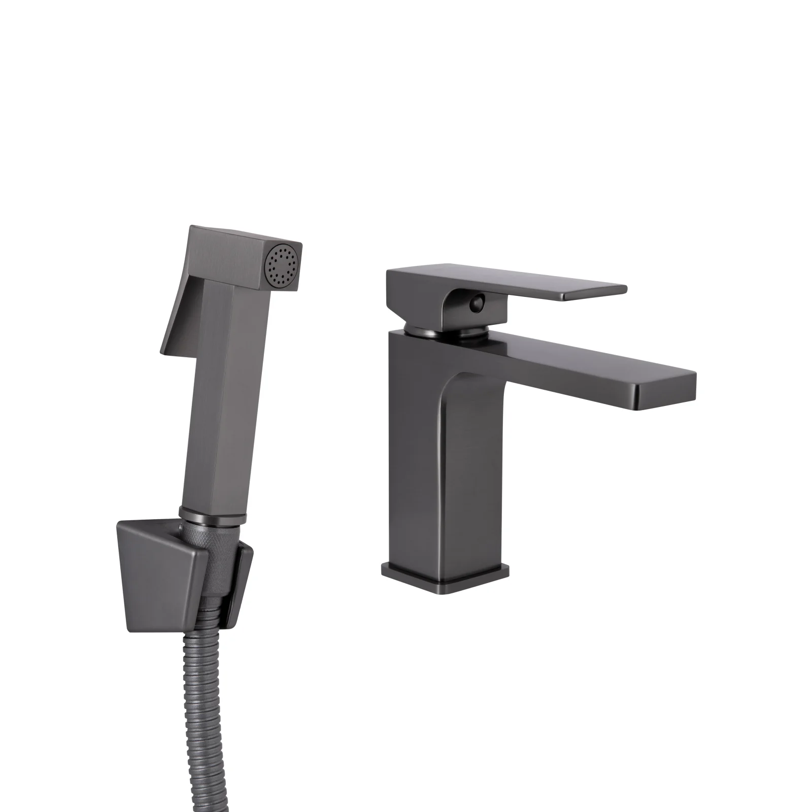 Смеситель для раковины Qtap Gemini 272 Бронзовая сталь (Графит)