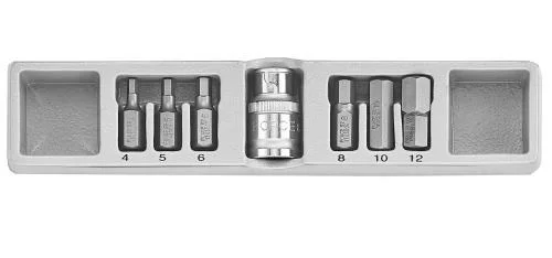 Набір біт 10мм L30мм 6-гранний HEX 4-12мм 6 од. Force (4075)