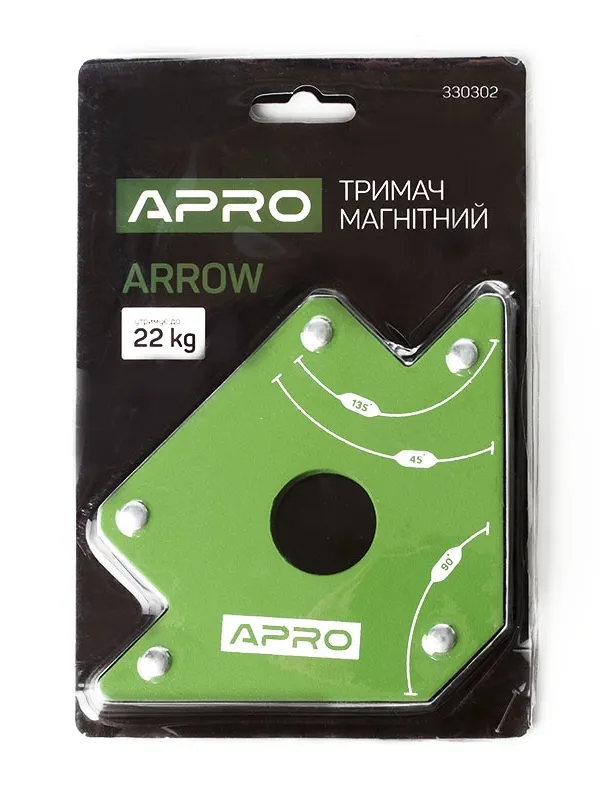 Магнит для сварки СТРЕЛА 22кг 90*90мм Apro (330302)