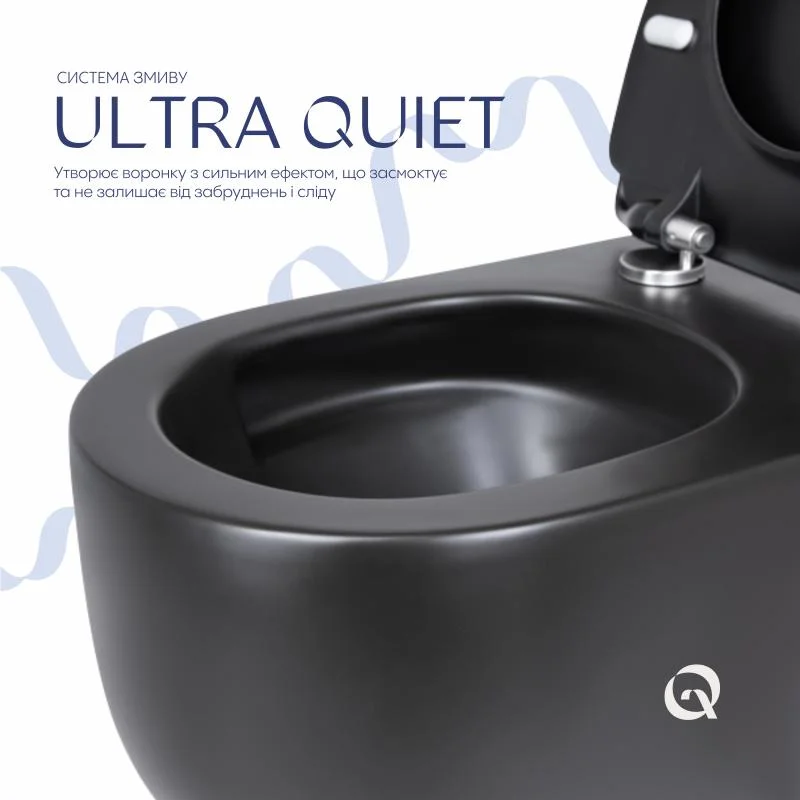 Унітаз підвісний Qtap Taurus QT2433084EUQMB Чорний (Soft-Close) - фото 5