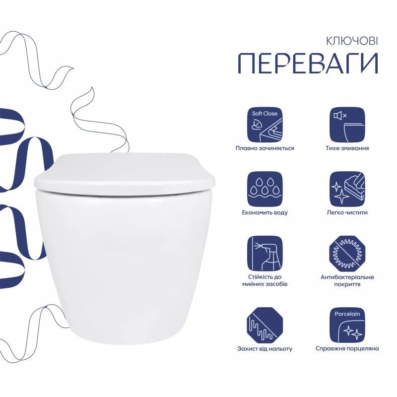 Унітаз підвісний Qtap Robin ML Ultra Quiet QTROBML26W49621 (Soft-close, MagLock) - фото 3