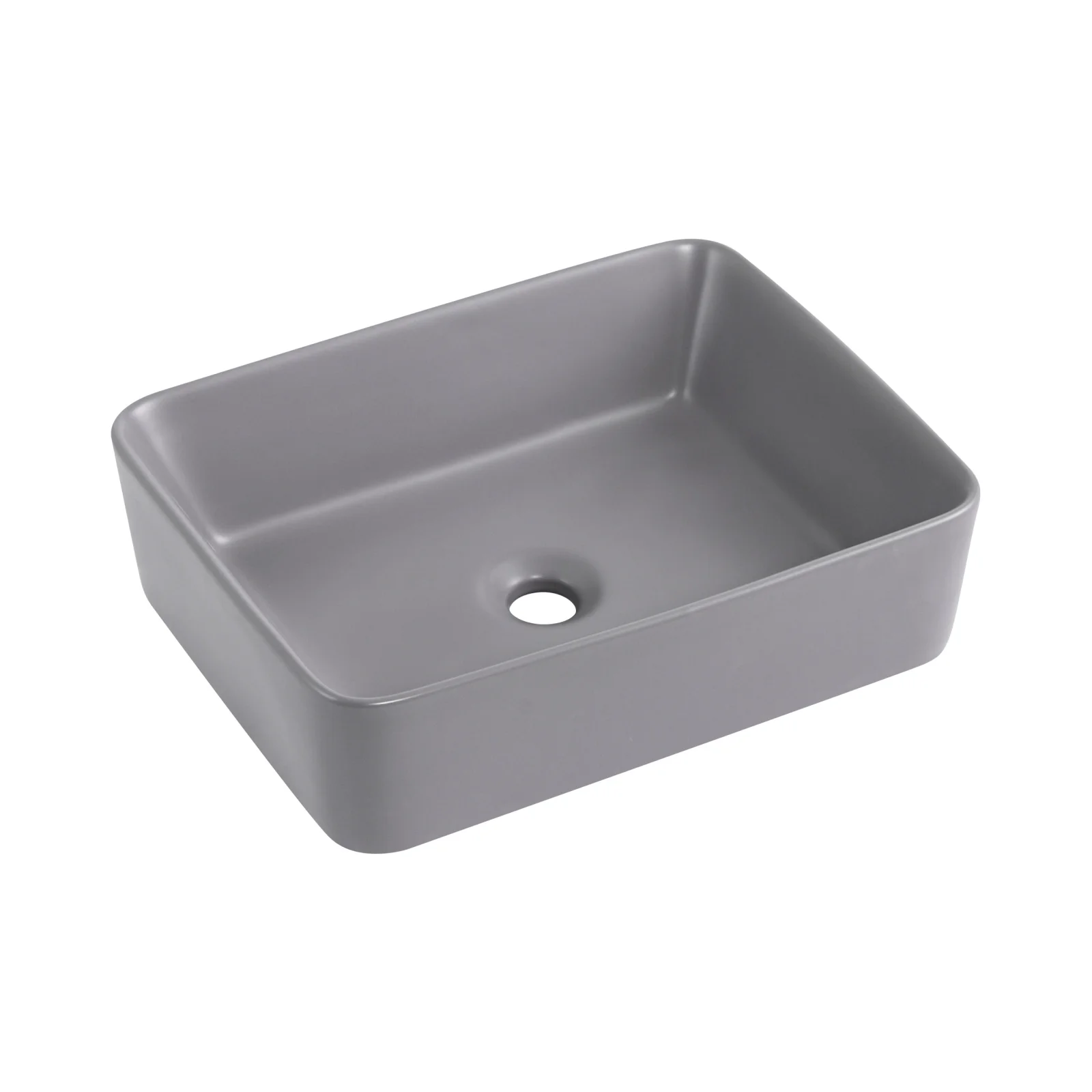 Раковина Qtap Tern 480x370x135 с донным клапаном Каменно-серый