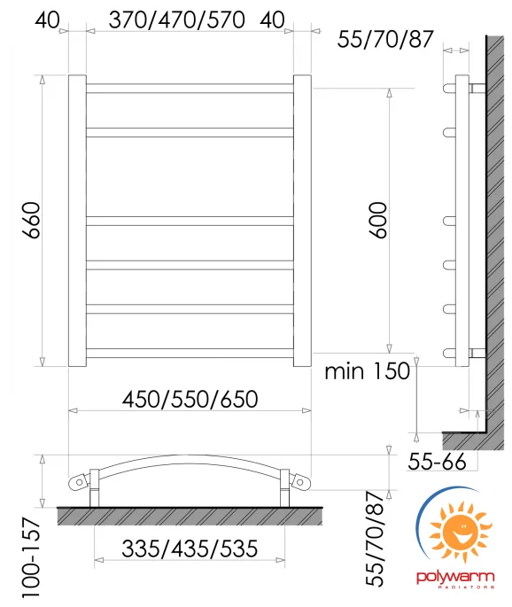 Рушникосушка Polywarm Welt Sensor EG 6/45 Wi-Fi