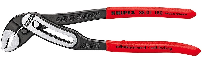 Кліщі трубні силові Алігатор 1 1/2" (0-42мм) L=180мм Knipex (88 01 180)