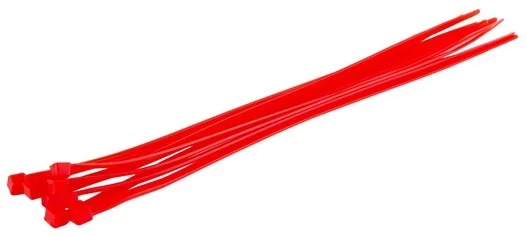 Стяжка нейлонова 3.6x200 мм червона (100 шт) MasterTool (20-1711)