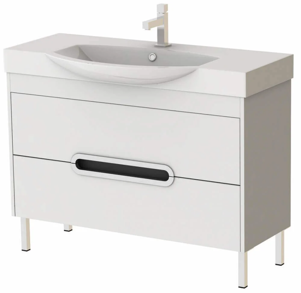 Тумба Ювента Monza Mn-100 з умивальником Plazma 105 Білий