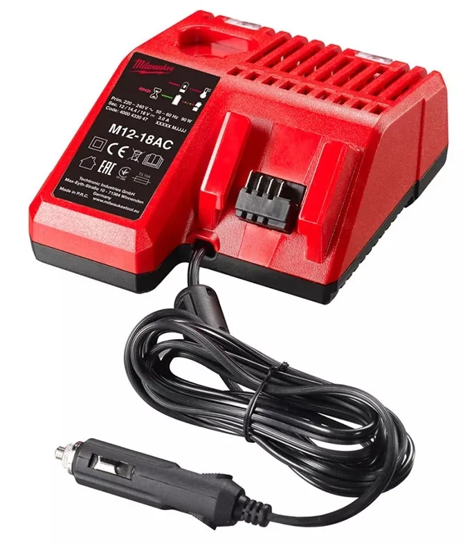 Зарядний пристрій автомобільний Milwaukee M12-M18 AC (4932459205)