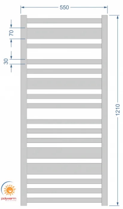 Рушникосушка Polywarm Bukovyna WB 16/55 (білий)