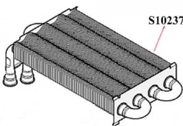 S 10237 Теплообмінник первинний на газовий котел Saunier Duval Isofast 35
