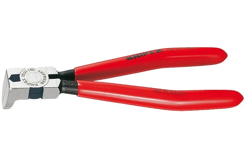 Кусачки диагональные для пластика с наконечниками под углом 85° Knipex L=160 мм (72 21 160)