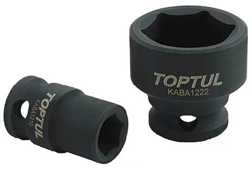 Головка ударна Toptul 1/2" 8мм 6-ти гранна KABA1608