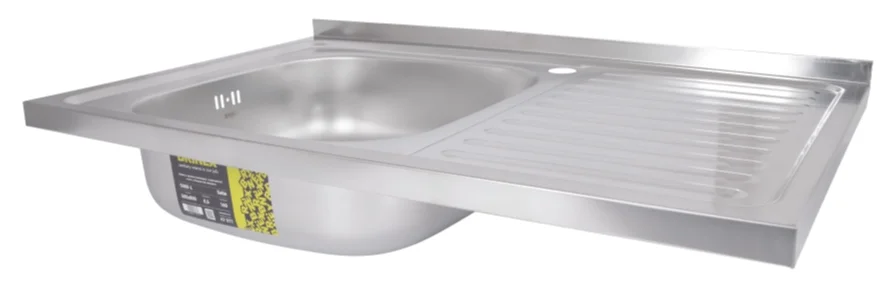 Кухонна мийка Brinex 5080-L (satin) 0,6 мм