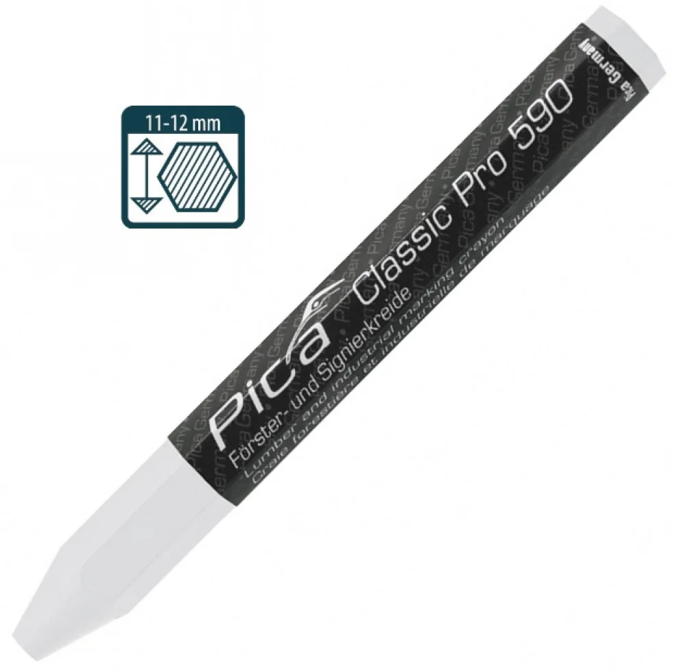 Промисловий маркер на восково-крейдовій основі Pica Classic PRO Білий (590/52)