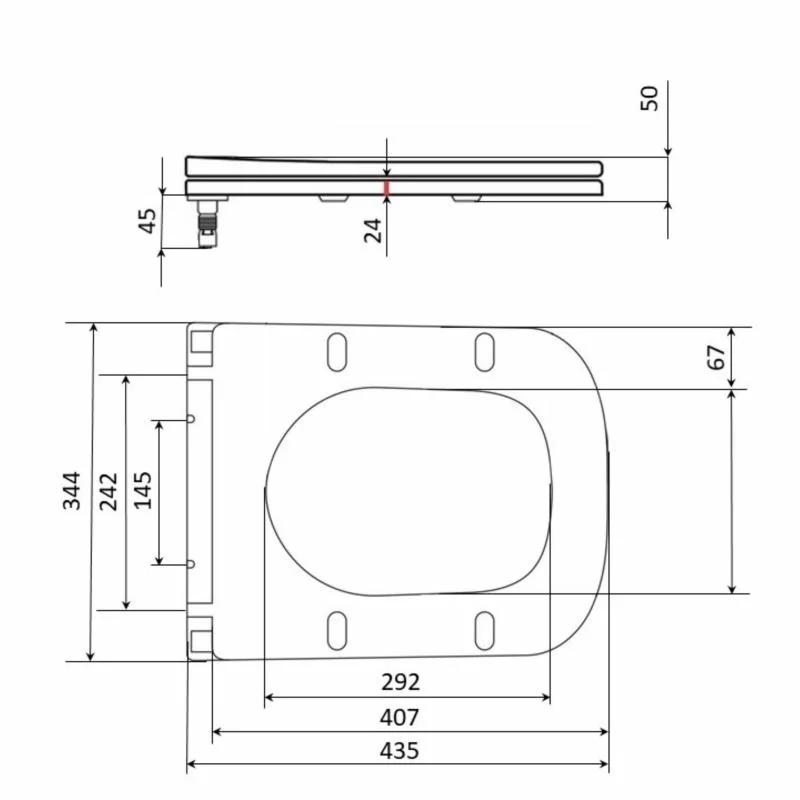 Сидіння для унітаза Qtap Tern 490,520,610 QTSC179W47353 (Slim Duroplast, Quick Release) - фото 2