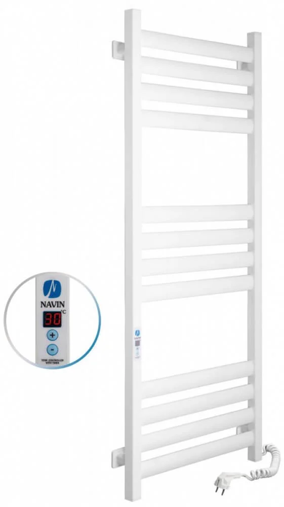 Рушникосушка електрична Navin Ellipse 500 х 1200 Digital білий оксамит