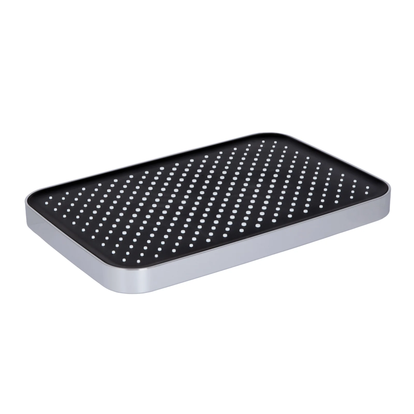 Лейка для верхнего душа Qtap Hlavova 330x220 мм прямоугольная Хром/Черный