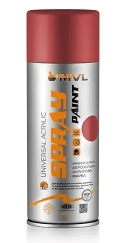 Фарба акрилова RAL 3002 Червона глянець 400мл MVL (MV3002)